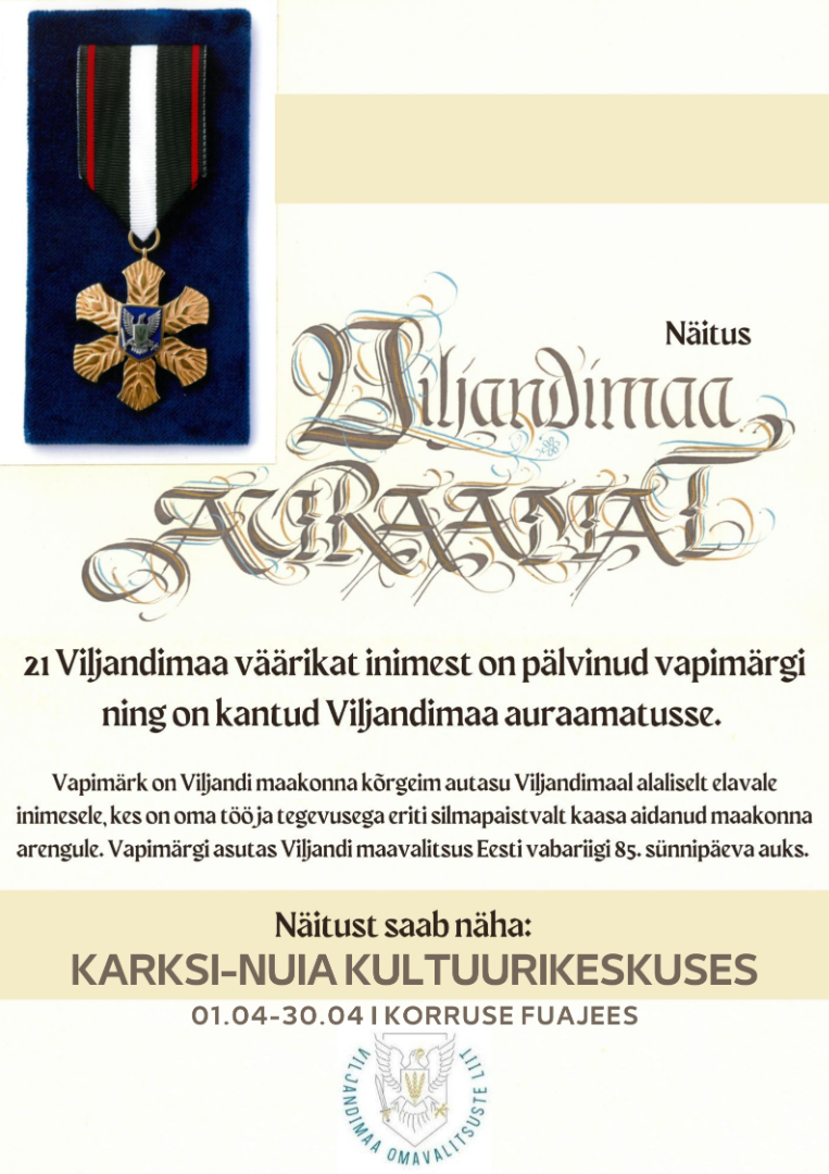 Näitus Viljandimaa auraamat Näitus Viljandimaa auraamat